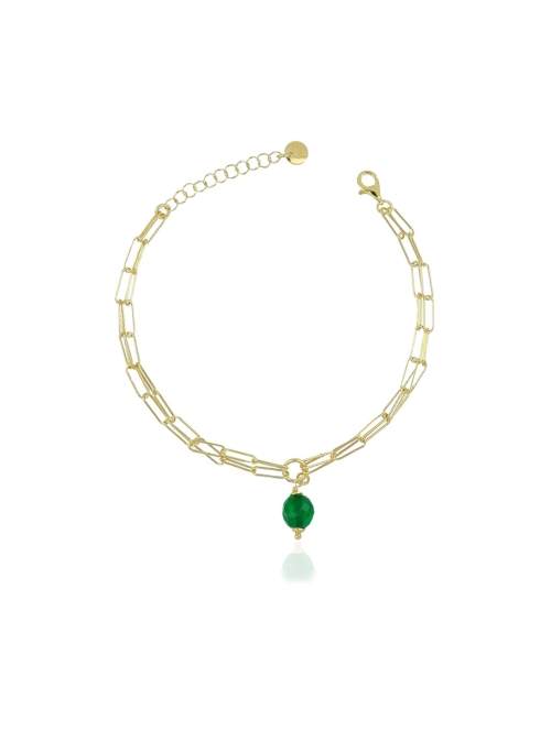 BRACCIALE IN ARGENTO PSB0914 (AGATA VERDE)